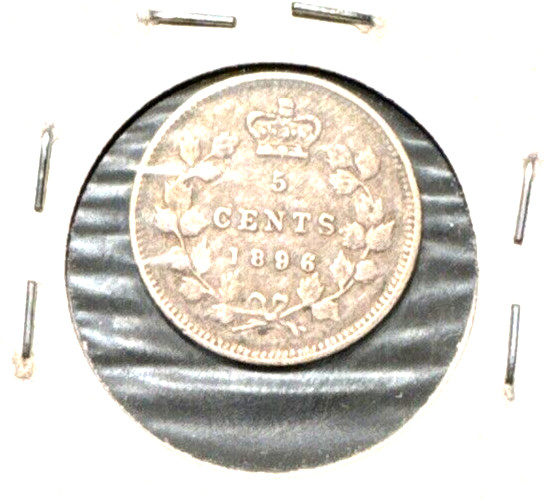 Canada 1896 silver 5 cents KM 2 XF (2)