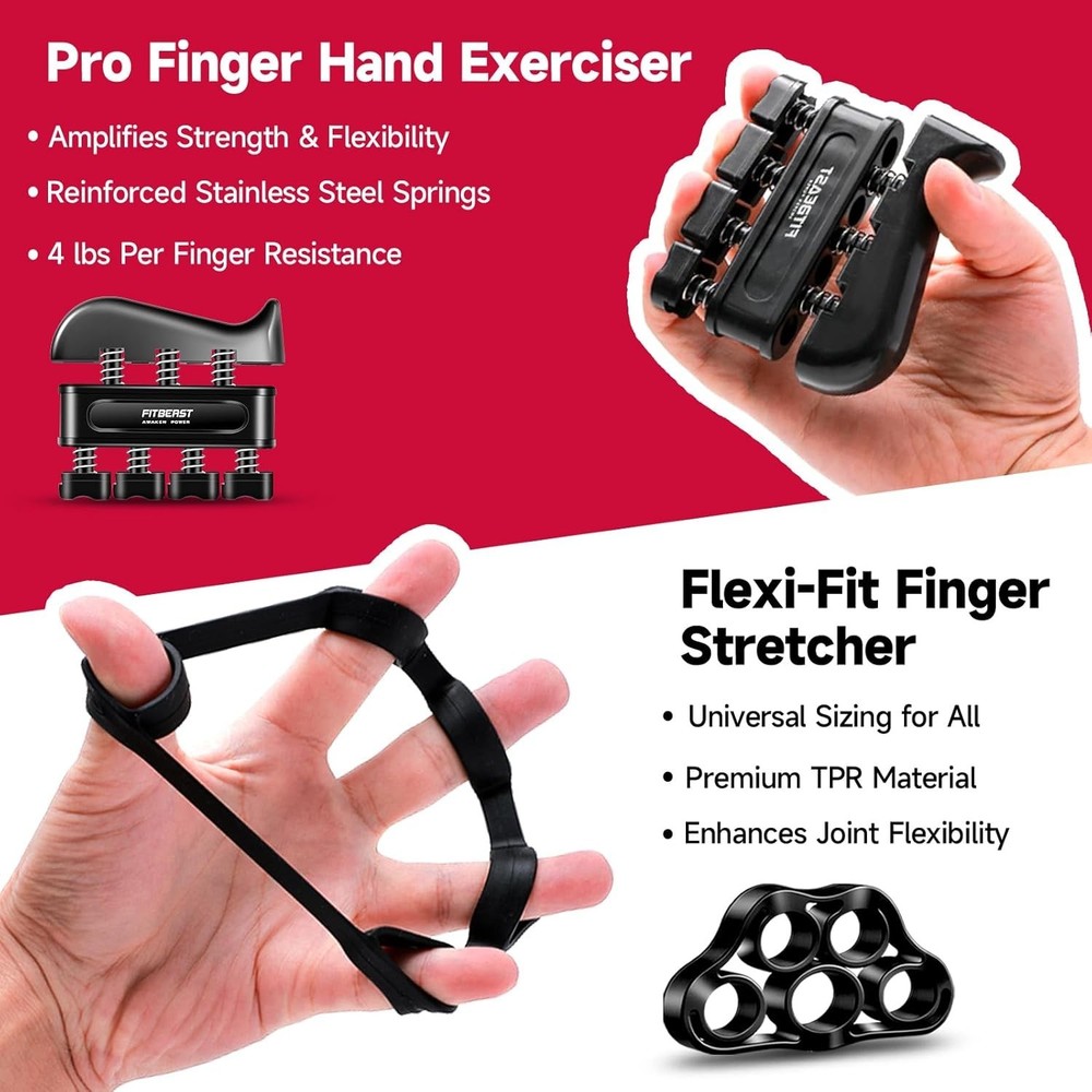 Adjustable 5 Pack Grip Strengthener Kit: Ergonomic Forearm Training Solution