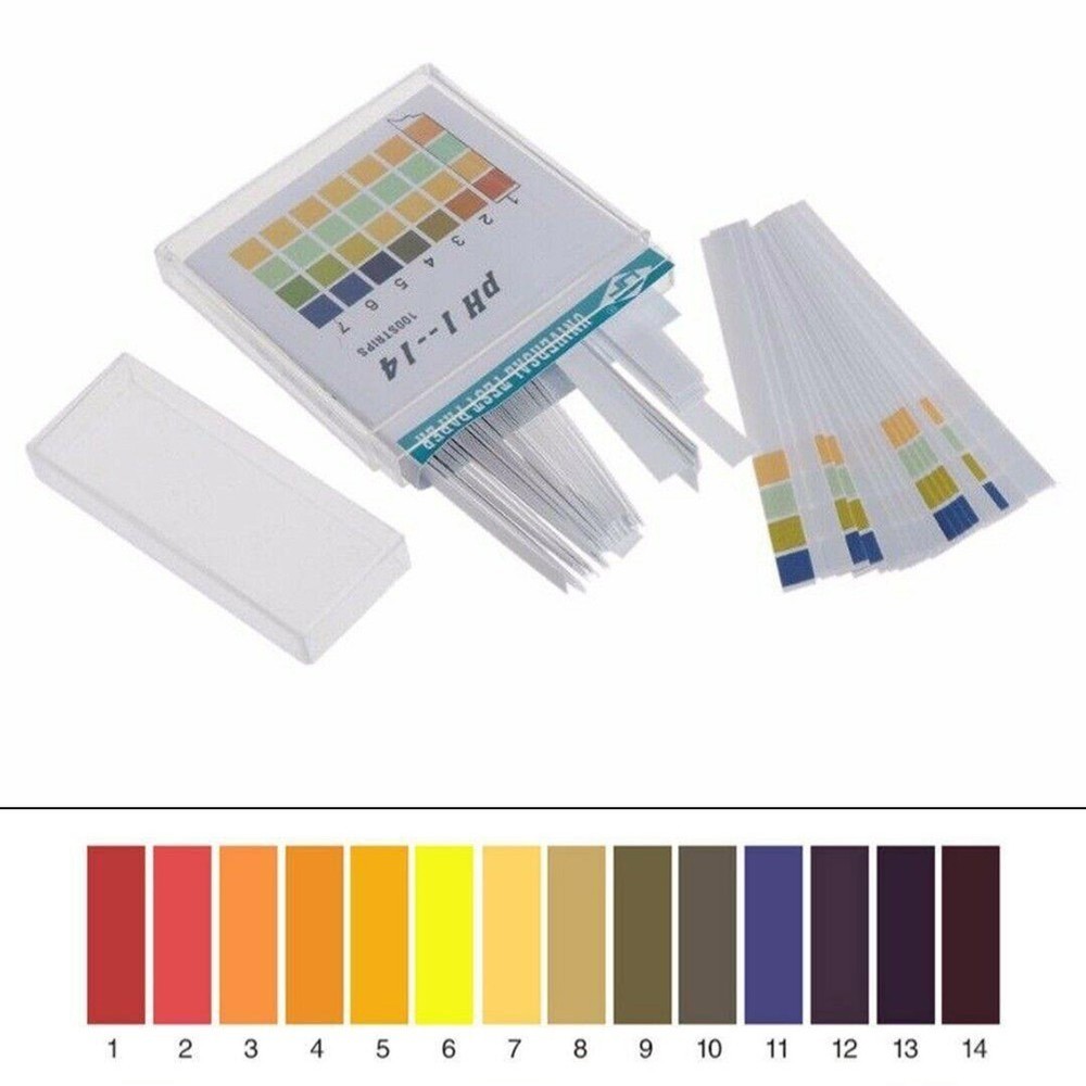 100pcs PH Test Strips Test Paper 1-14 PH Range Indicator Strips 87*67*11mm Pack