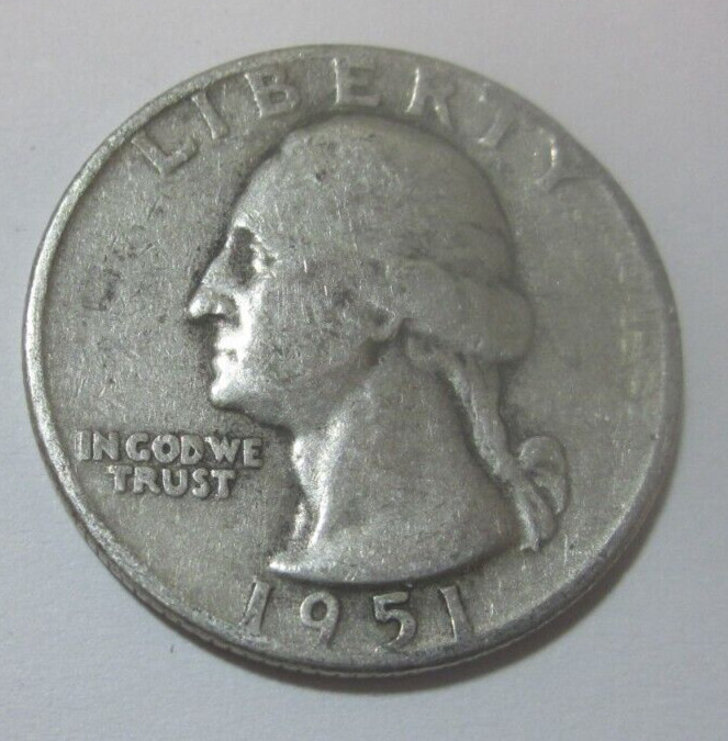1951   Washington Silver Quarter  90% Silver