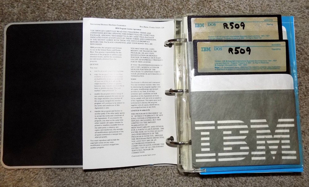 1987 IBM Disk Operating System Version 3.30