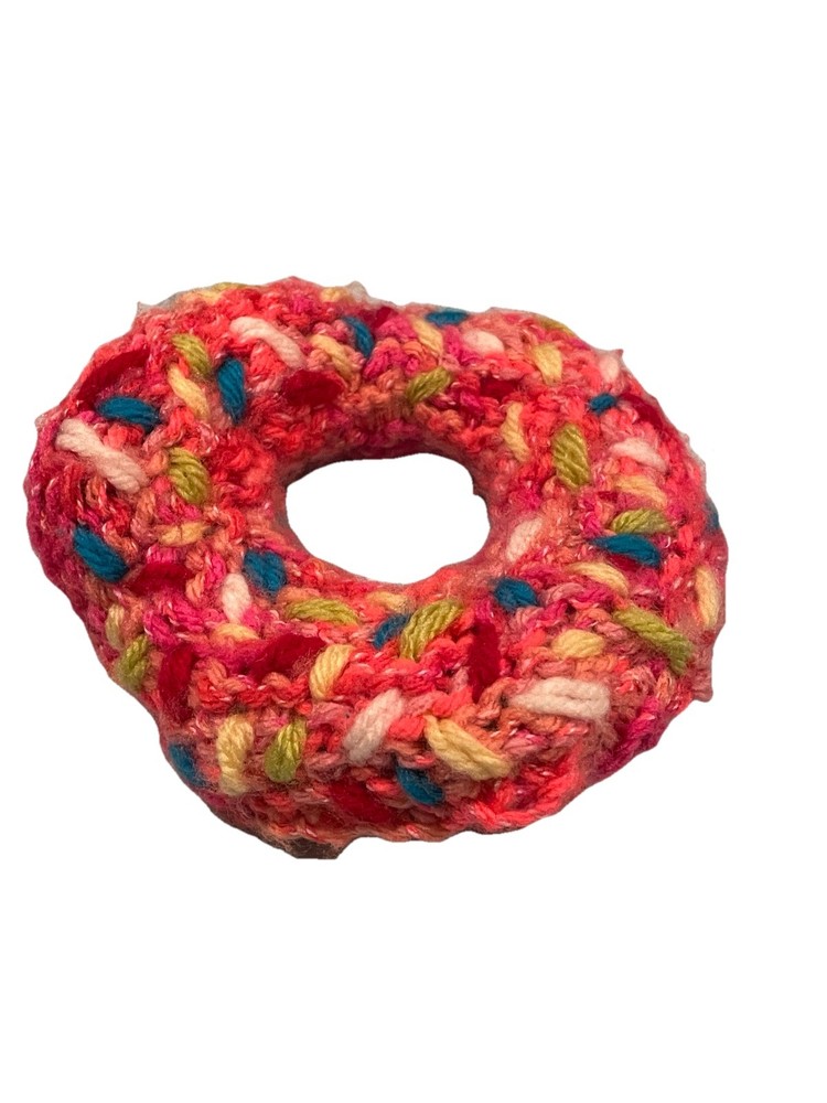 Handmade Simpson Inspired Multicolor Yarn Scrunchie (IMPERFECTLY SHAPED)