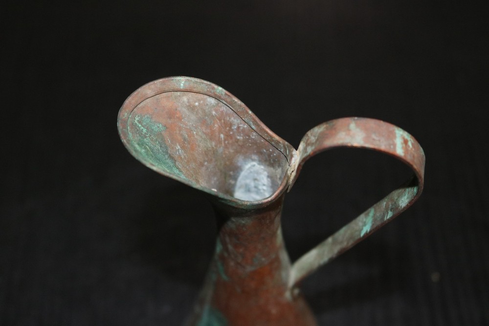 Small Vintage Hand Hammered Copper Pitcher 6"