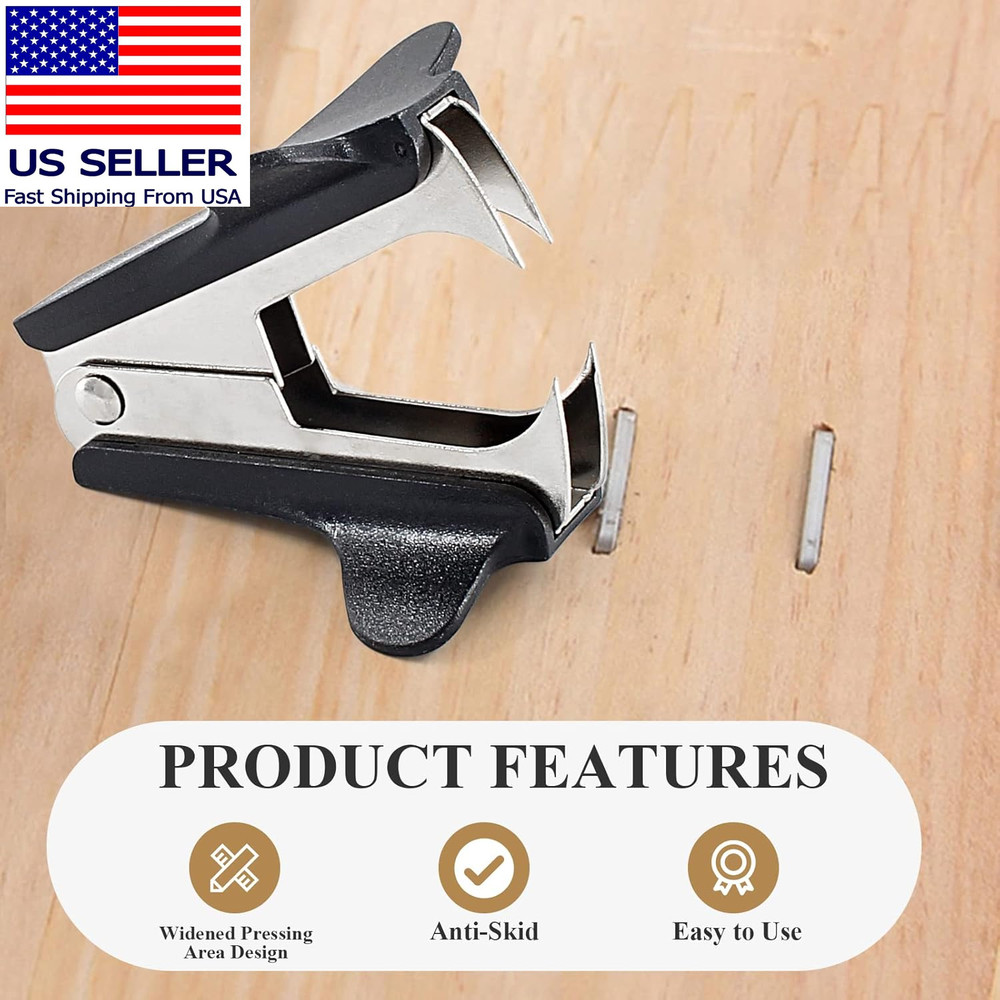 3 Pcs Staple Removers, Staple Puller Remover Tool for Office School Home,Black