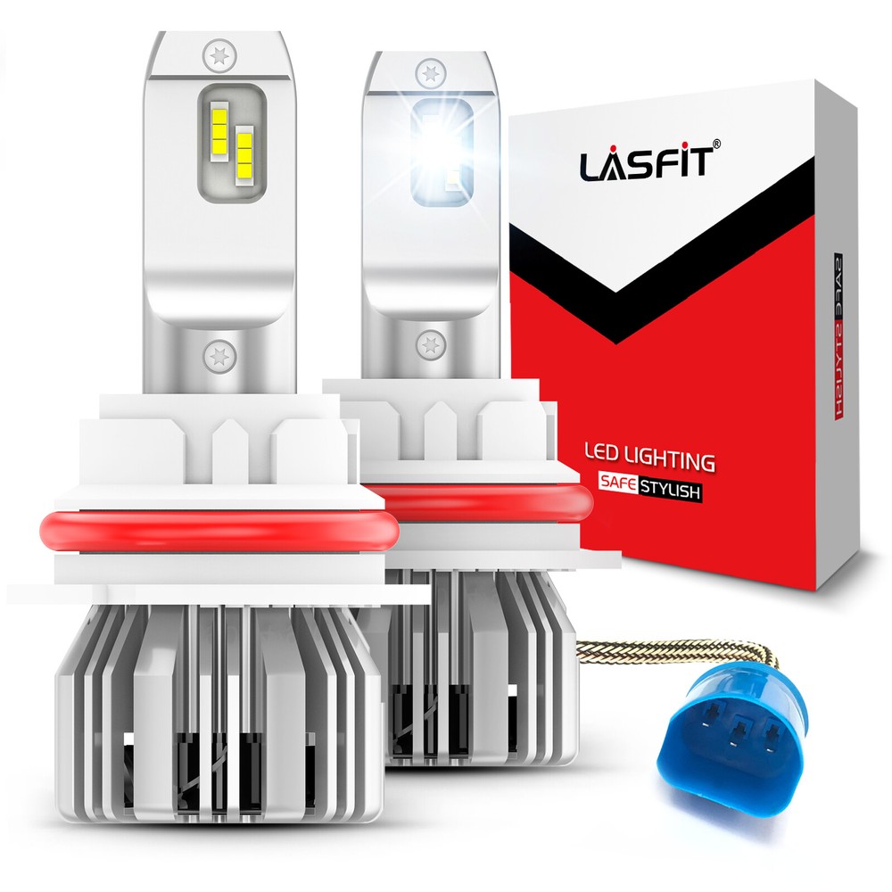 LASFIT 9007 HB5 LED Headlight High Low Beam Bulbs Conversion Kit  6000K White 2X