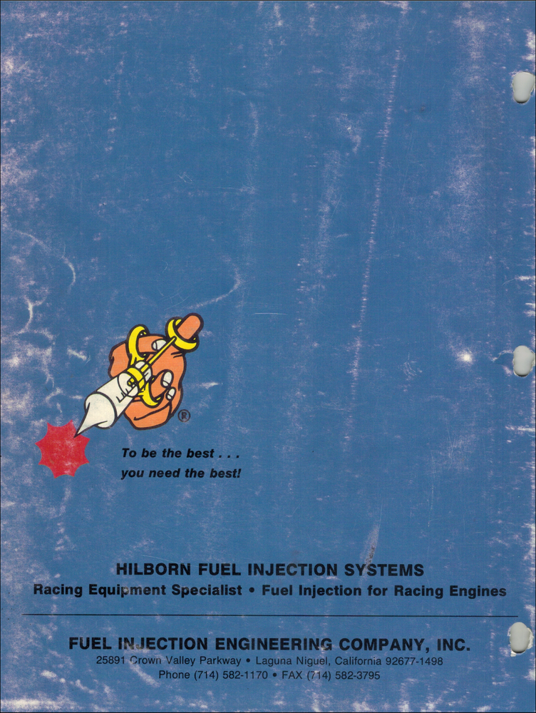 Hilborn Fuel Injector 1983 Performance Catalog PDF File USB Flash Drive