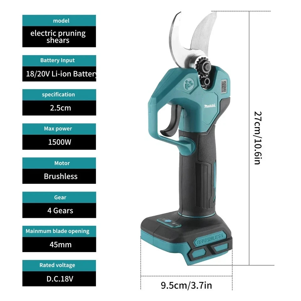 Makita Electric Pruning Scissors 18V Blade 40mm Professional