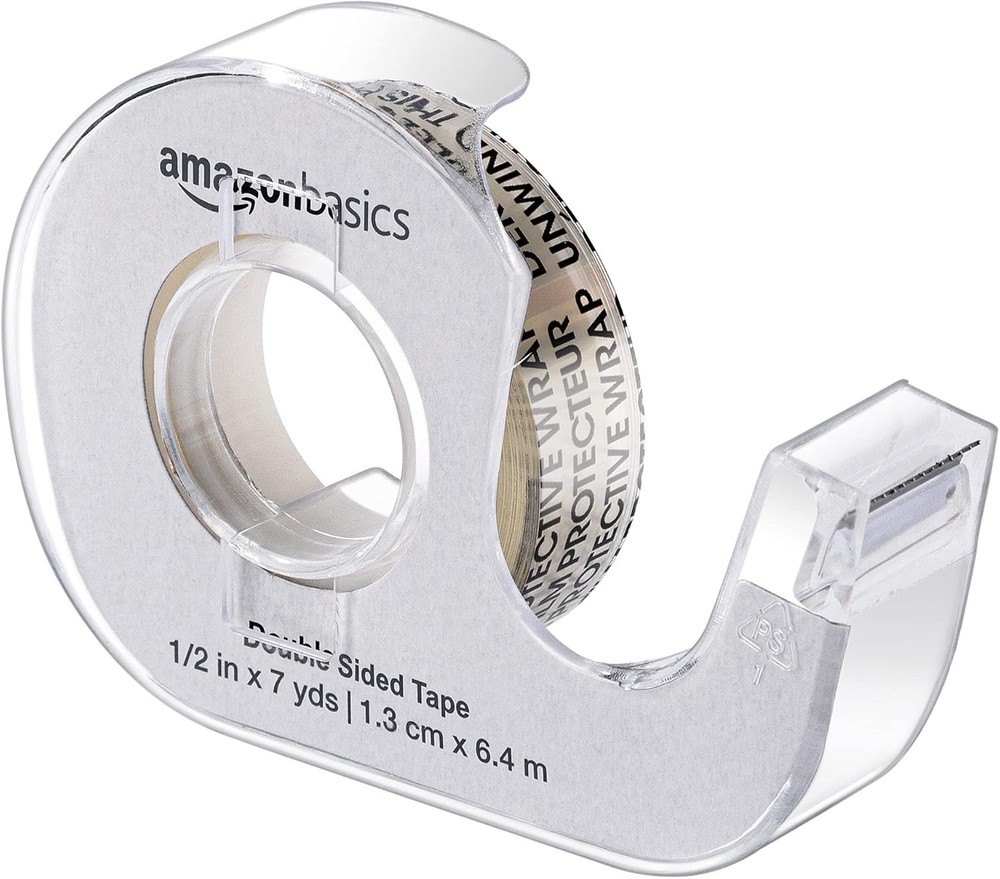 Precision Double Sided Permanent Tape, 1/2" x 252" - Ideal for Crafts, 3 Pack