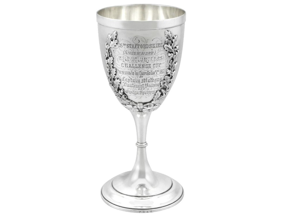 Antique Victorian Sterling Silver Goblet 1862