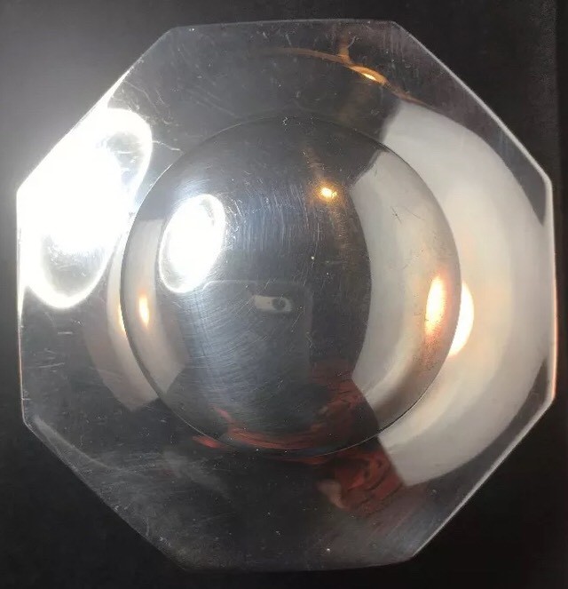 Sterling Silver Tea Caddy Modern Octagonal Form American