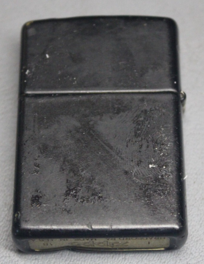 Zippo Lighter Matte Black Color *USED*