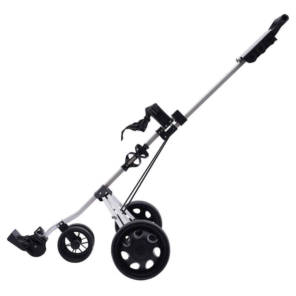 3 Wheel Golf Push Cart Lightweight Push Pull Golf Cart Trolley Sturdy Foldable