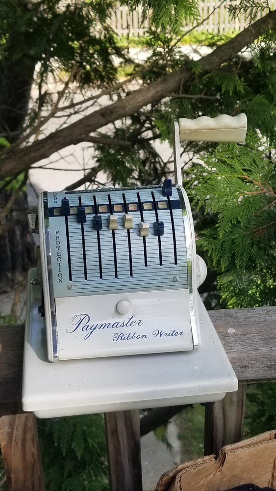 VINTAGE CHECK WRITER PAYMASTER RIBBON WRITER