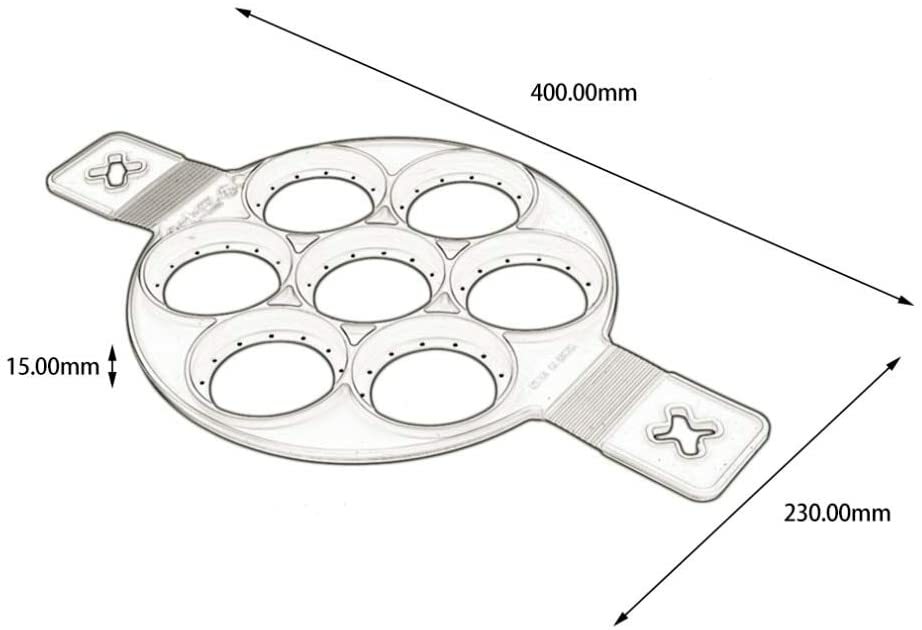 7 Holes Silicone Mold Pancake Maker Nonstick Egg Ring Maker Kitchen Accessories