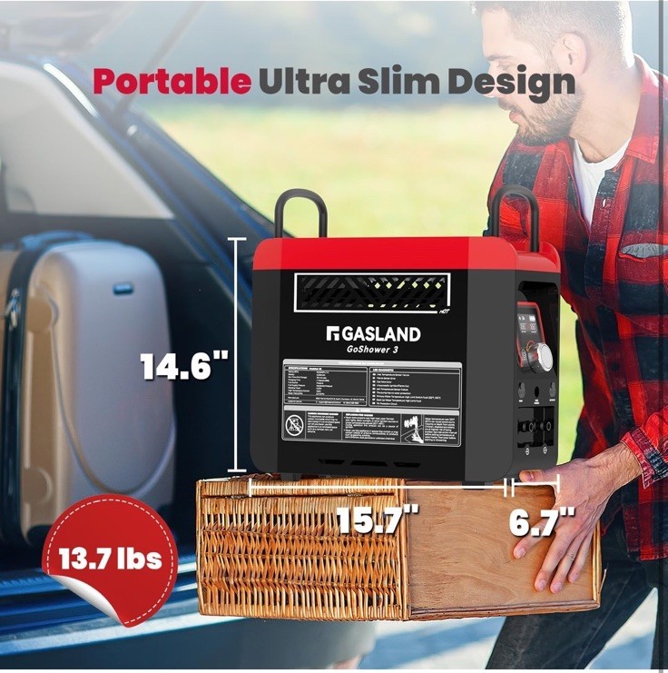 GASLAND Propane Water Heater On-Demand Water Camper Portable Outdoor Hot Shower