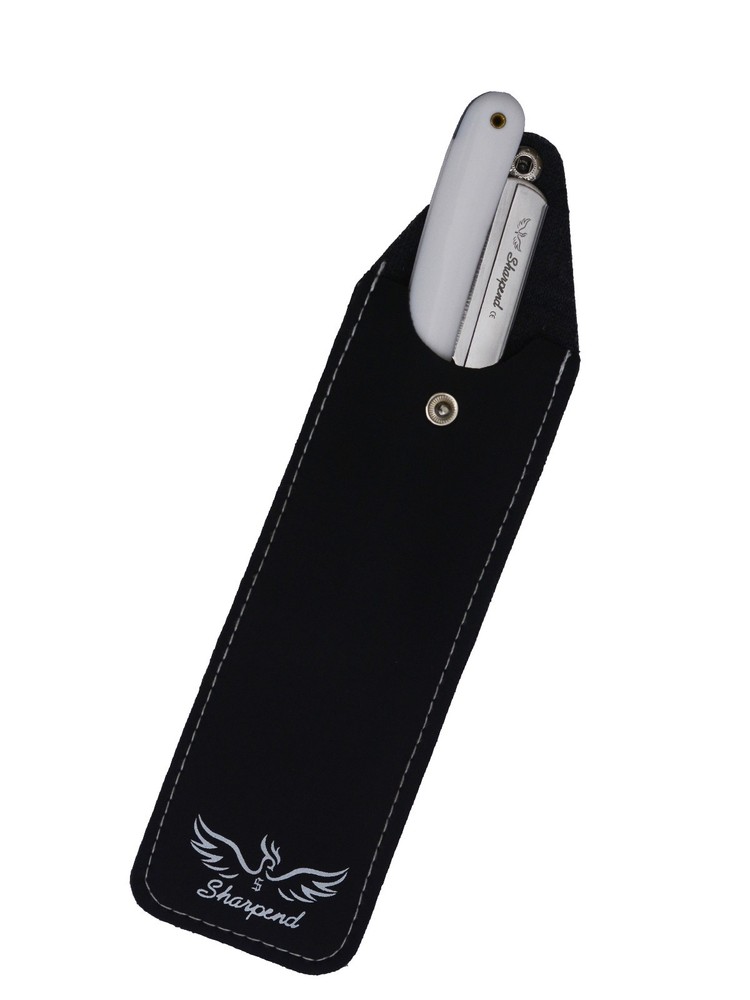 Sharpend Handle Straight Edge Barber Razor Folding Shaving Knife with, 10 Blade