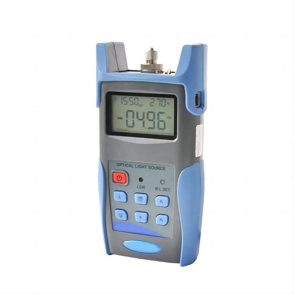 with -5 ~ -12d Bm Handheld Optical Fiber Tester Power Adjustable Light Source