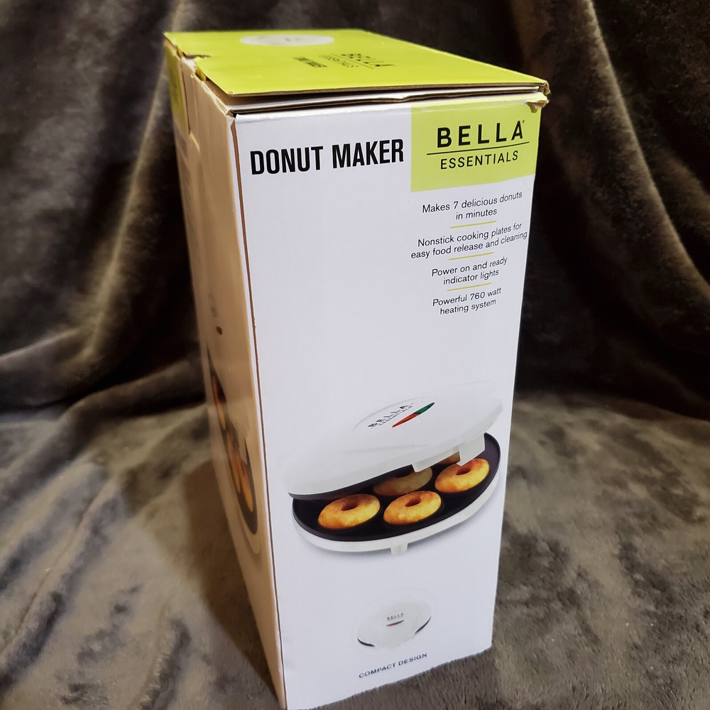 Bella Essentials Mini Donut Maker Easy Clean Nonstick Open Box