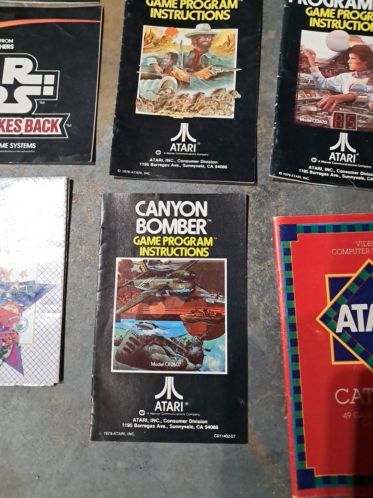 Atari Lot Of 17 Game & Computer Manuals