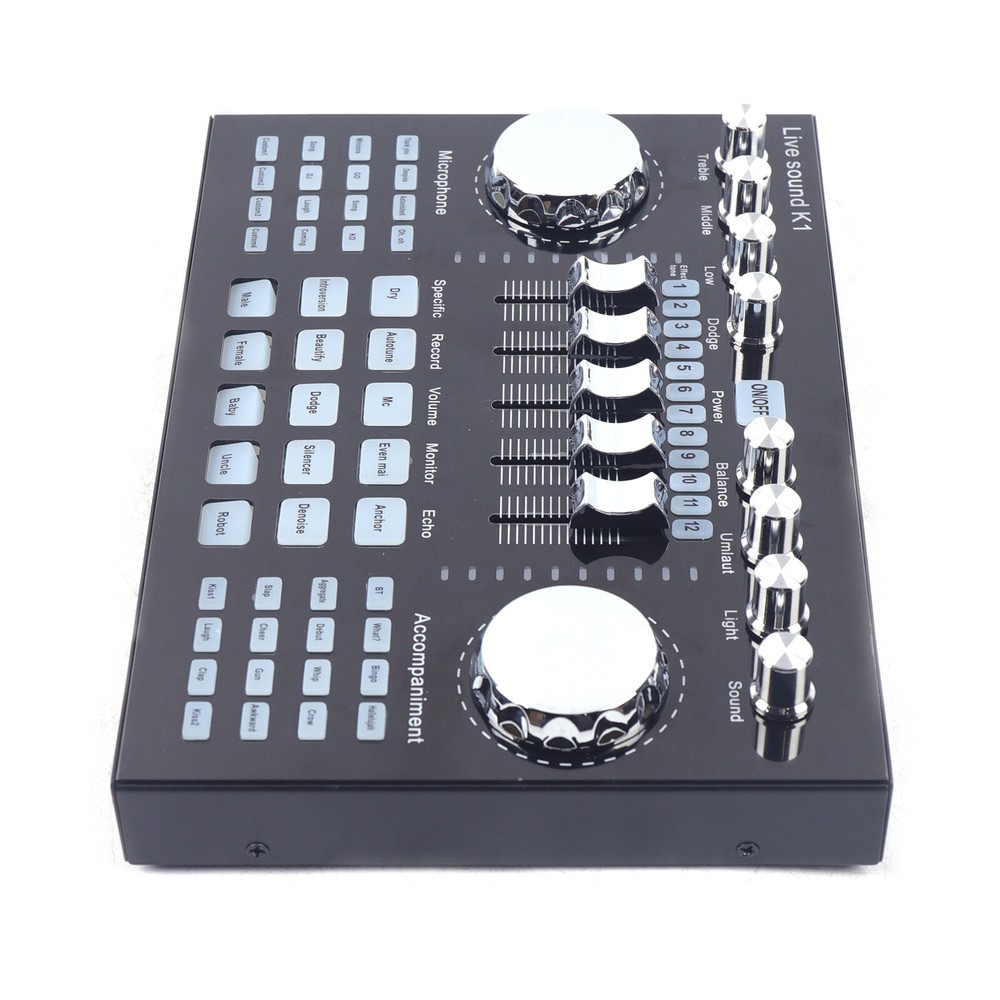 Audio Mixer Sound Board Console with 27 Sound Effects, USB Bluetooth Input