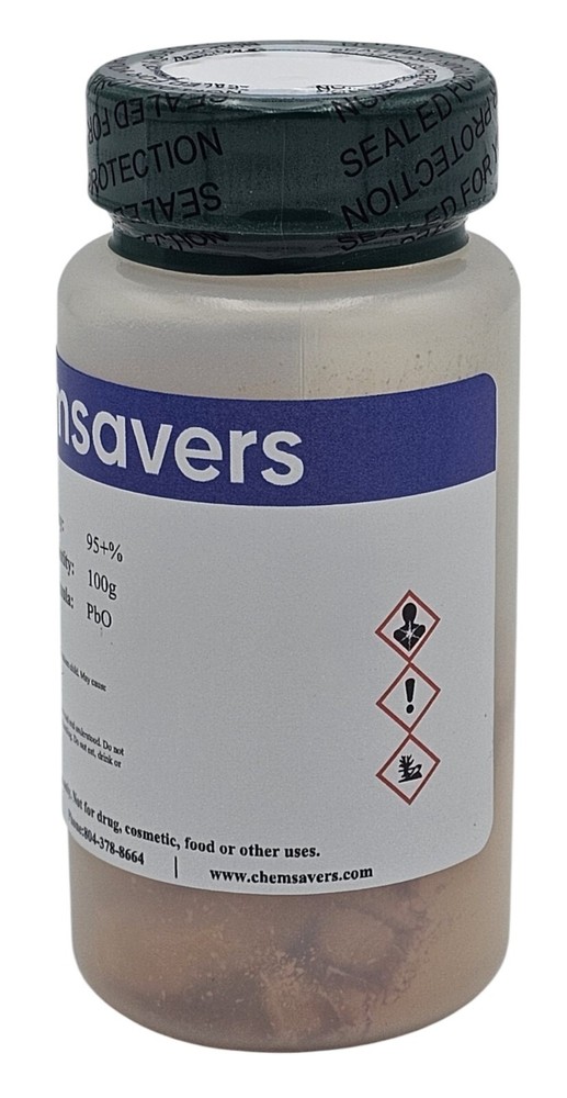 Lead Oxide (Litharge), 95+%, 100g