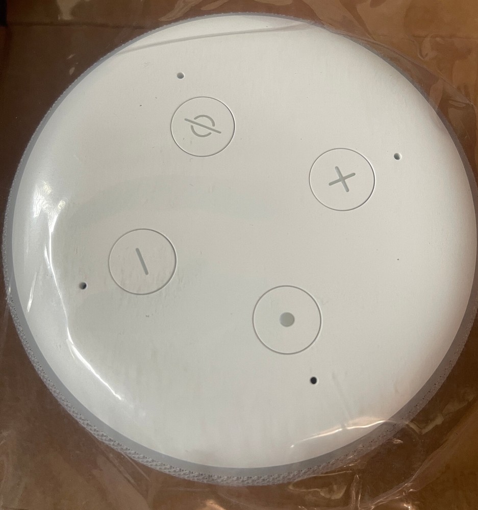 Amazon Echo Dot (3rd Gen) - Smart Speaker with Clock and Alexa- Sandstone(White)