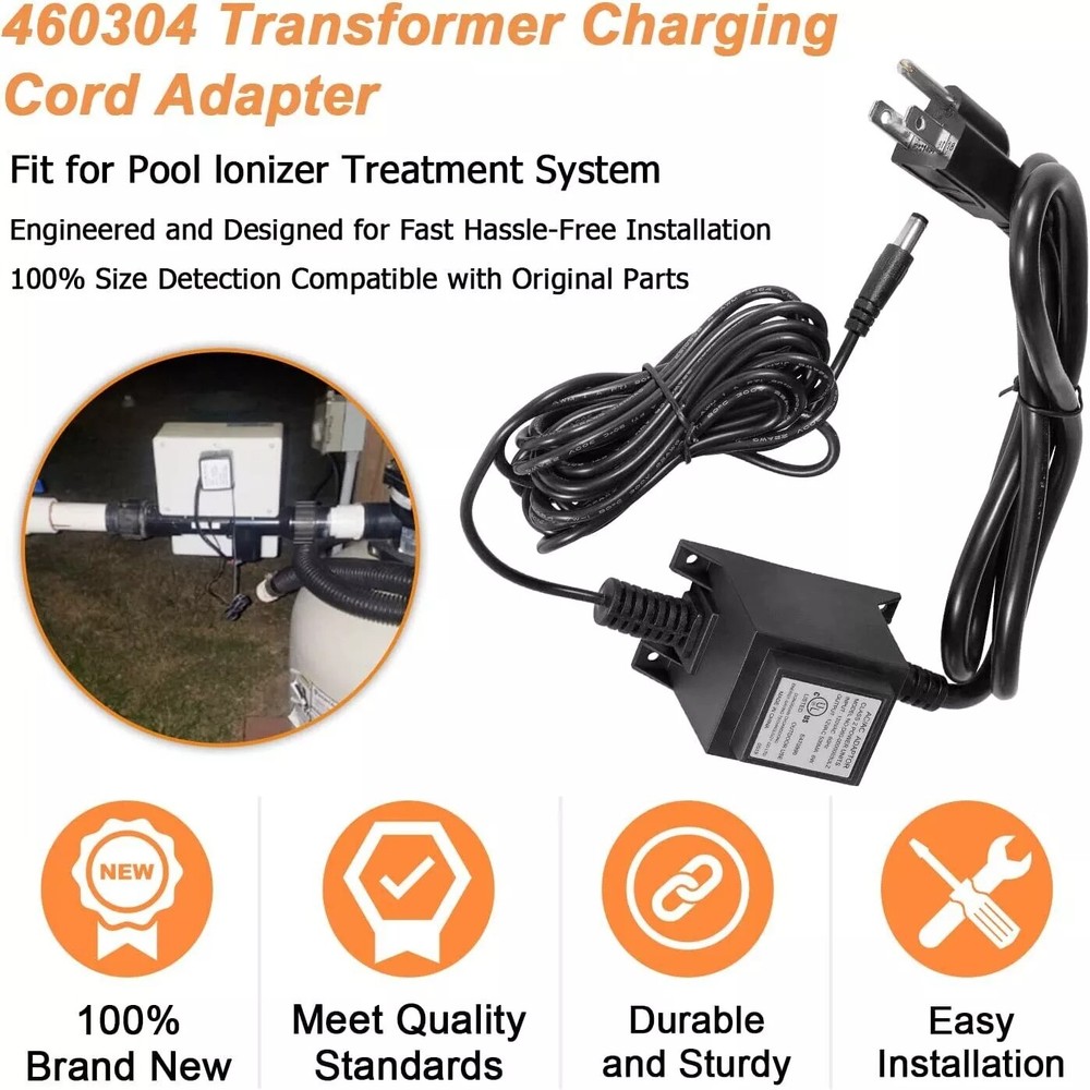 460304 Ionizer Transformer, Replacement Charging Cord Adapter