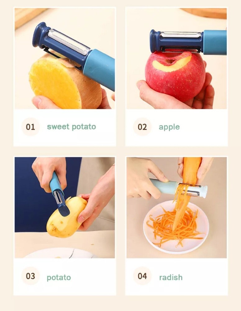 2 in 1 Kitchen 2 Stage Knife Sharpener Stainless Steel Multi-function Peeler US