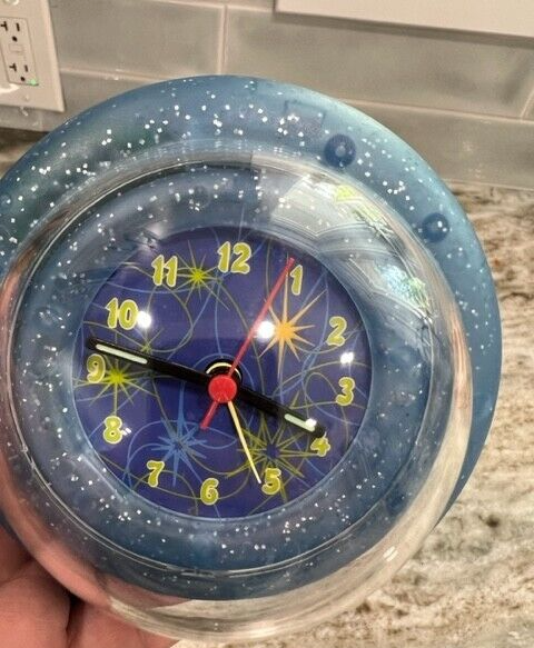 Bubble Desk Clock Hands Glow Star Design Plastic Works