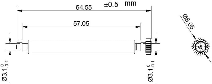 Printer Roller for Clover Flex Printer Roller Thermal Printer, Pack of 2, Mini P