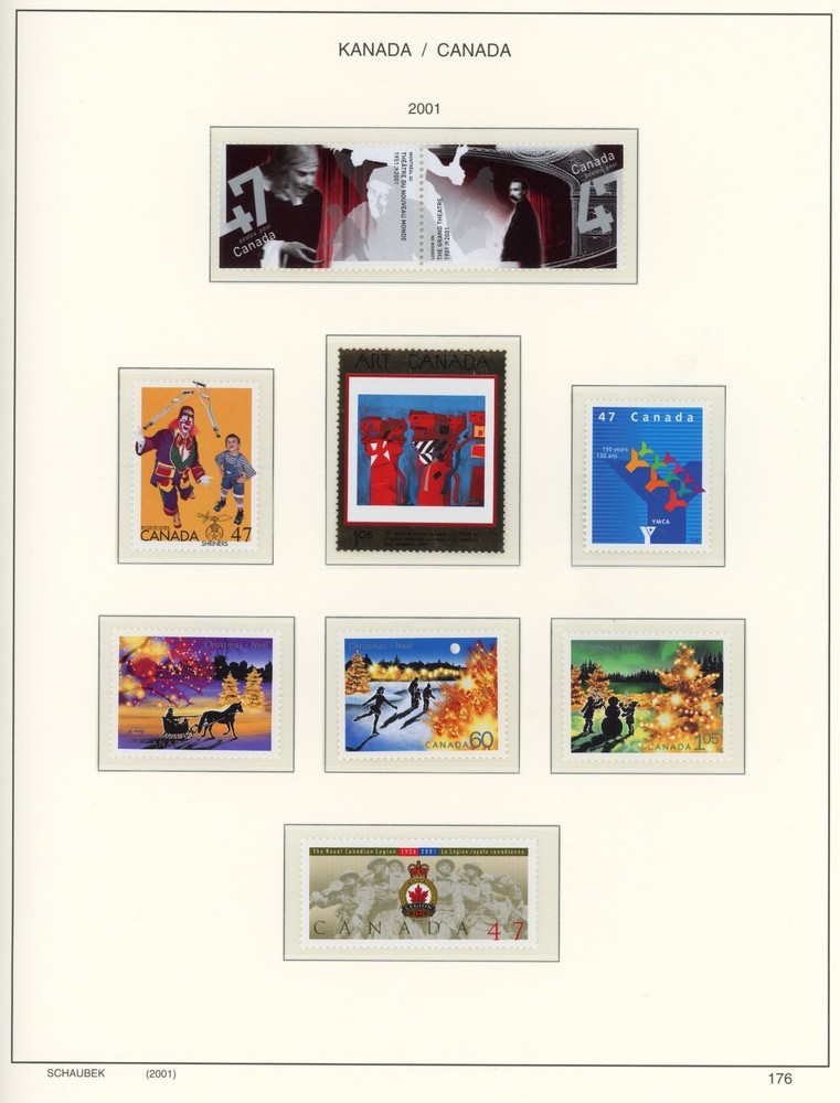 Canada 2000-2004 Virtually Complete Mint XF OG NH on Schaubek Hingeless Pages