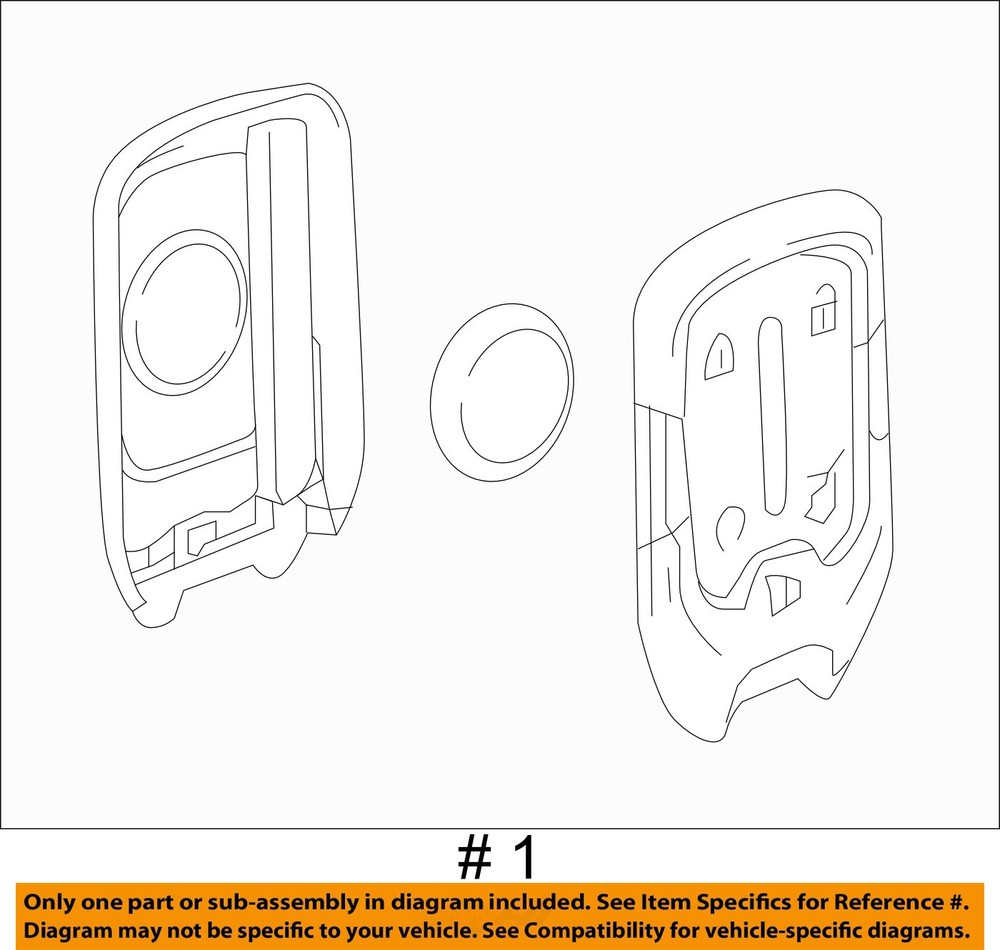 GM OEM 24-26 Traverse Electrical Keyless Entry Components-Transmitter 13560193