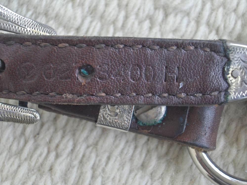 CIRCLE Y LEATHER WESTERN SHOW HALTER with SILVER@@