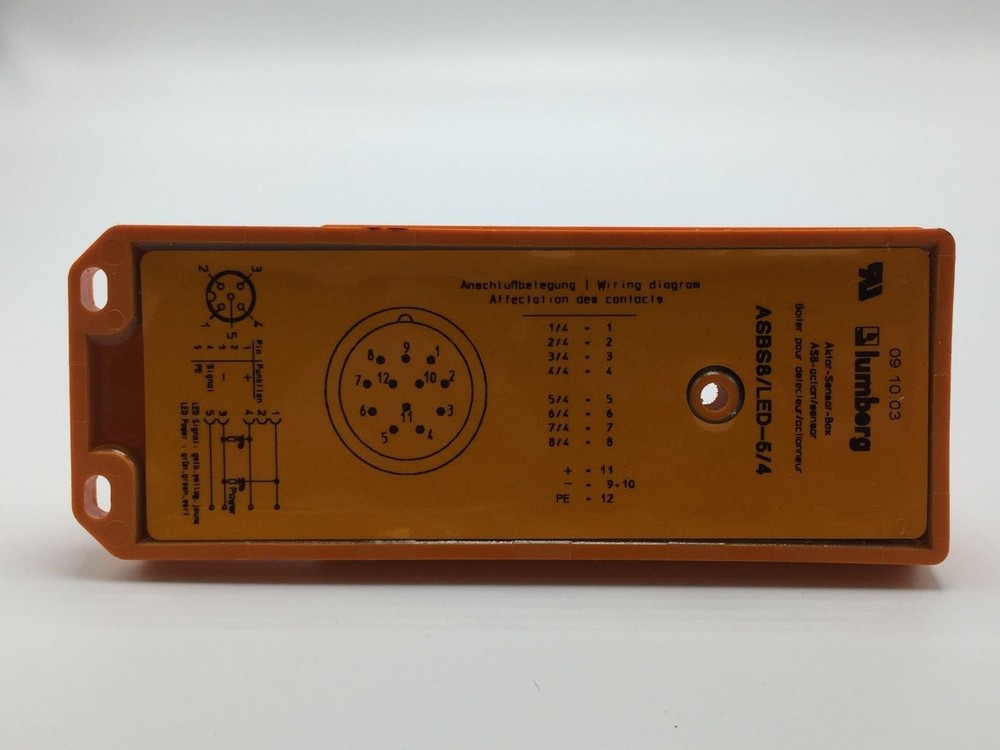 Lumberg ASBS8/LED-5/4 M12 Actuator/Sensor Distribution Box