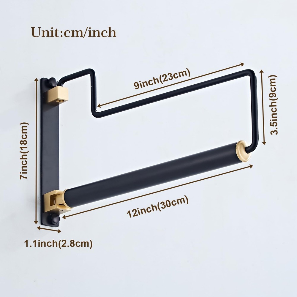 Folding Clothes Hanger Drying Rack Black Wallmounted Clothes Organizer For Laund