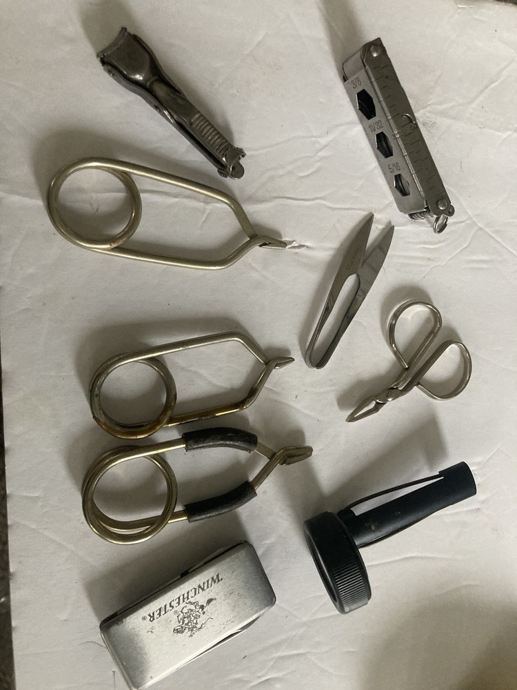 Fly Fishing Tying Tools Hackles Compass Scissor Multi Tool