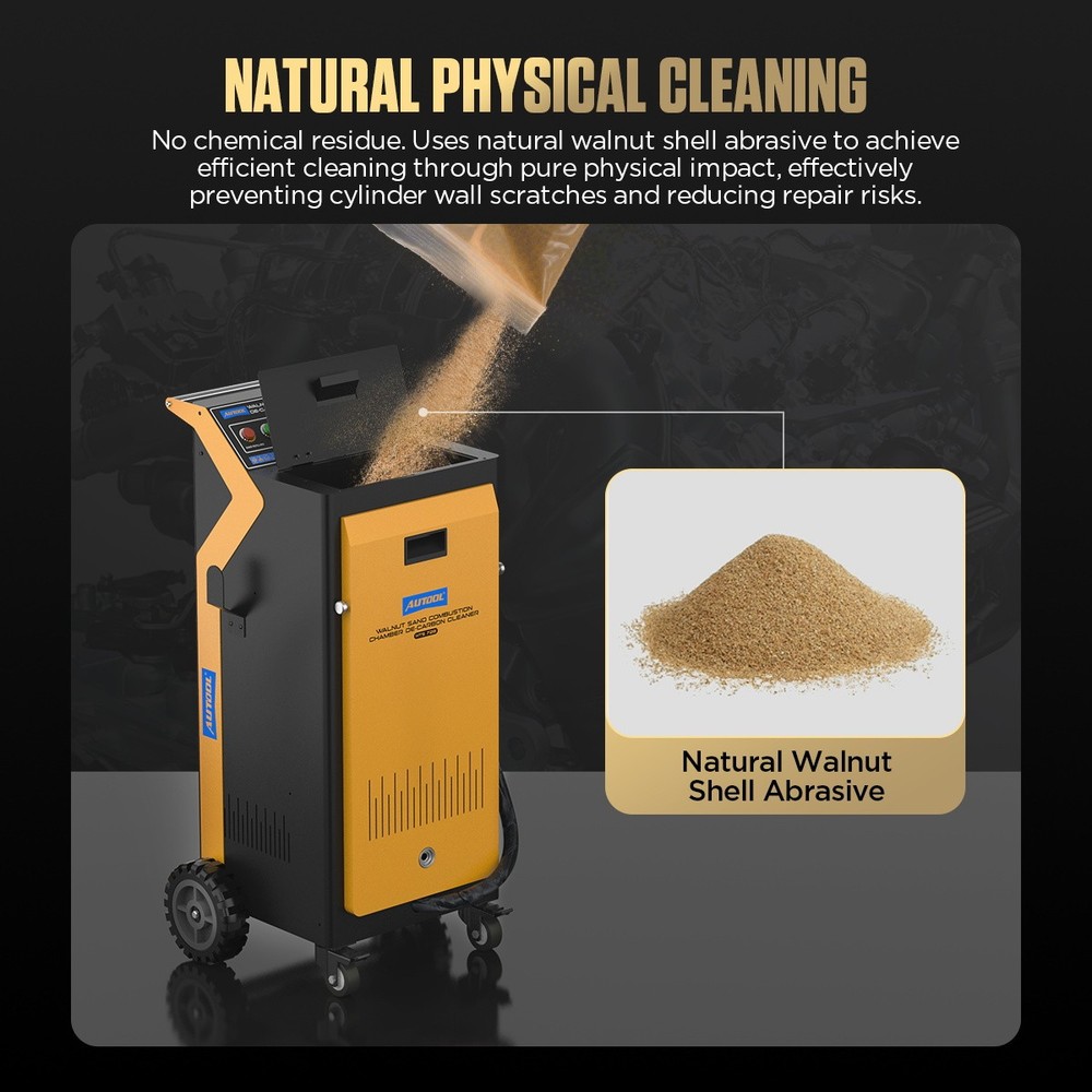 Walnut Blaster Machine Engine Carbon Cleaner Combustion chamber Blasting Cleanin