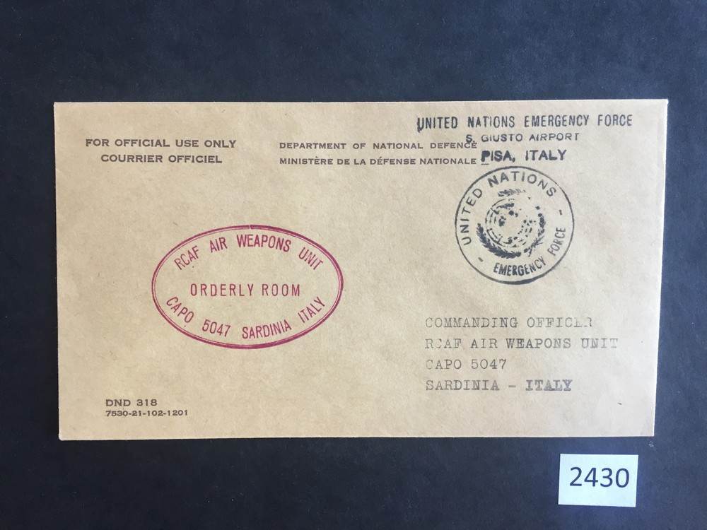 (2430) UN Emergency Force Cover, RCAF Weapons Unit