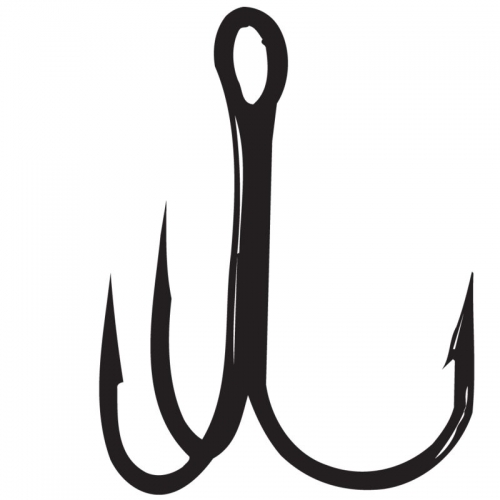 12 Pack Gamakatsu 47106 Round Bend Bronze Treble Hooks - Size 8 Super Sharp