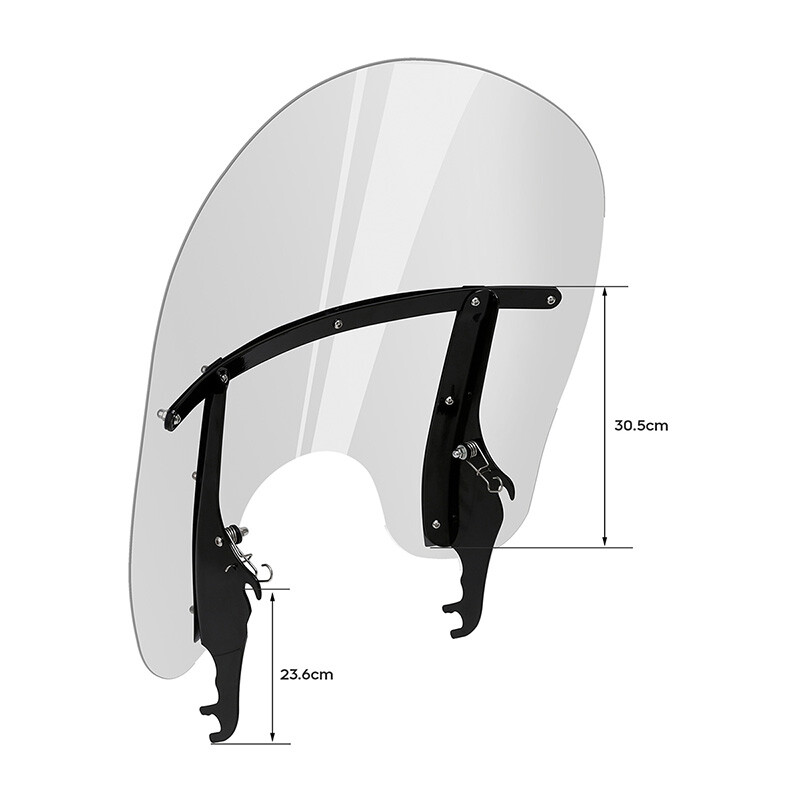 Low Windscreen Windshield Fit For Harley Heritage Softail Fatboy Slim 2000-2017