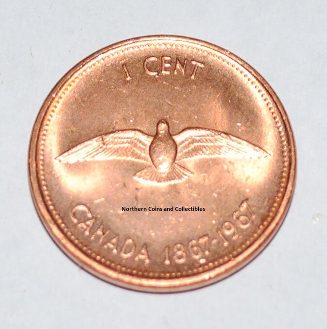 1967 1 Cent Canada Copper Nice Uncirculated Canadian Centennial Penny