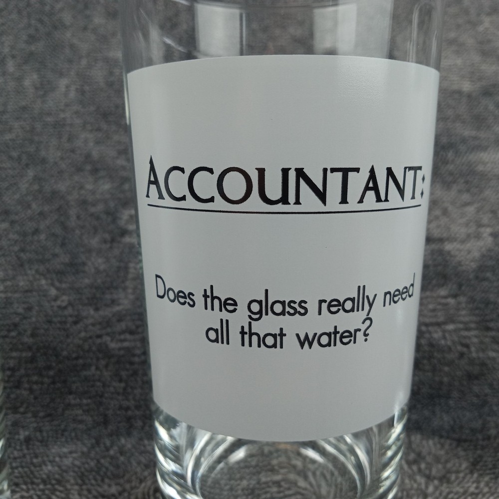 6 Highball Glasses Humor Accountant Philosopher Engineer Physicist Etc Sarcasm