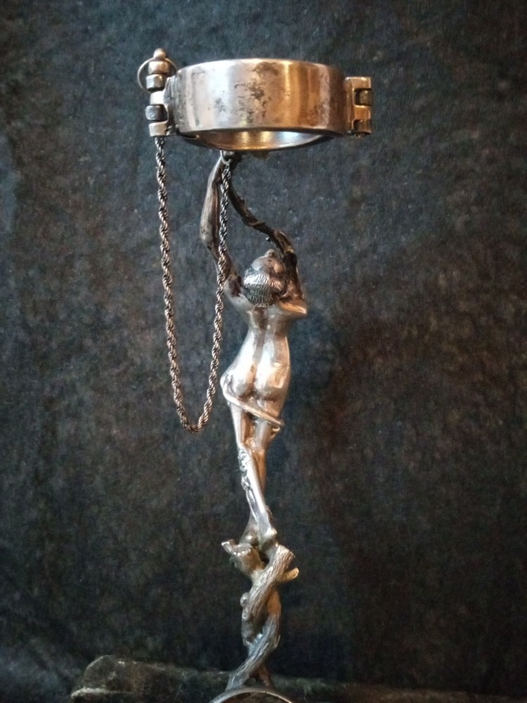 Stunning Solid Sterling Silver 925 Nymph Wine Bottle Holder 558g