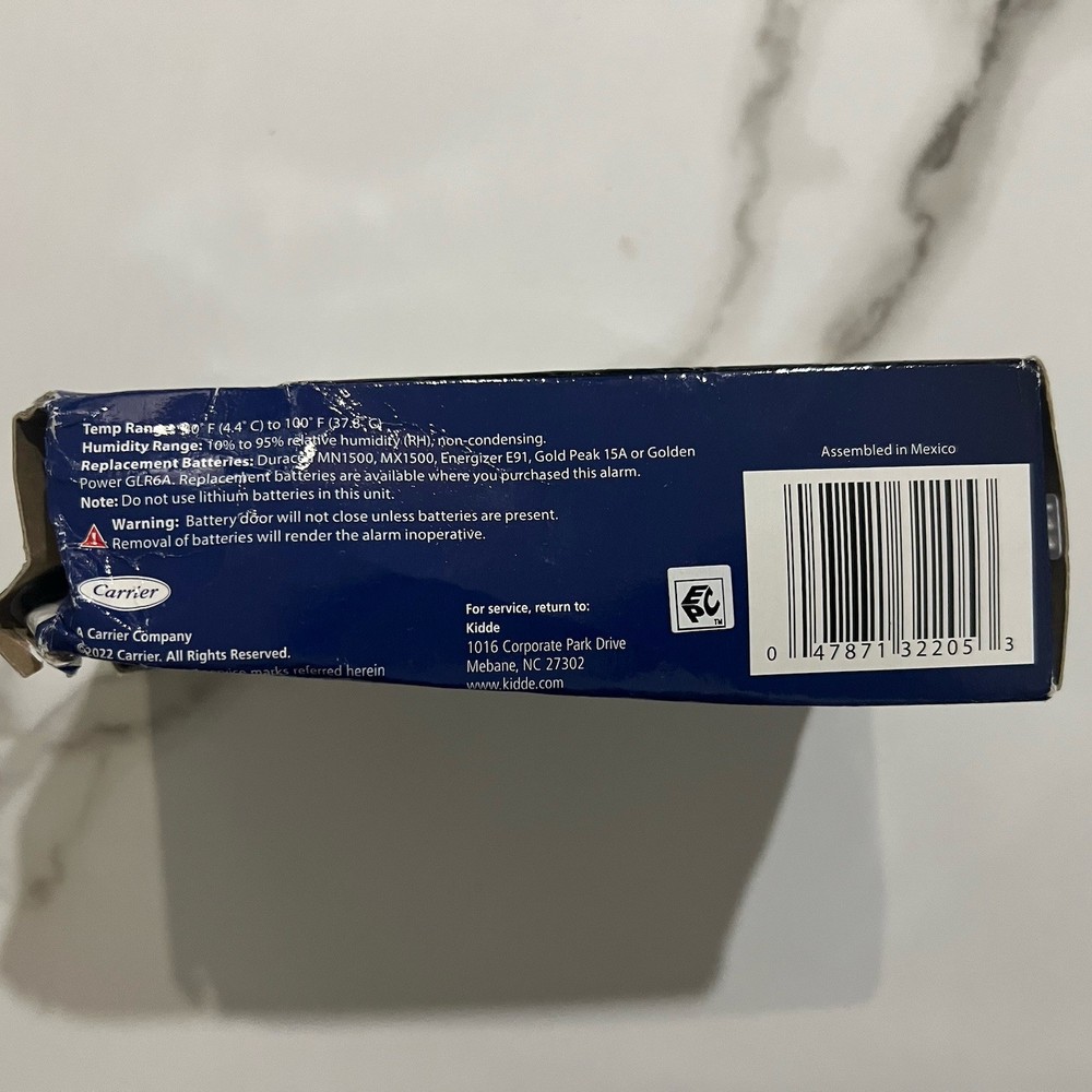 Kidde-CO Alarma Battery Operated-Basic Co Detection M.KN-COB-LP2