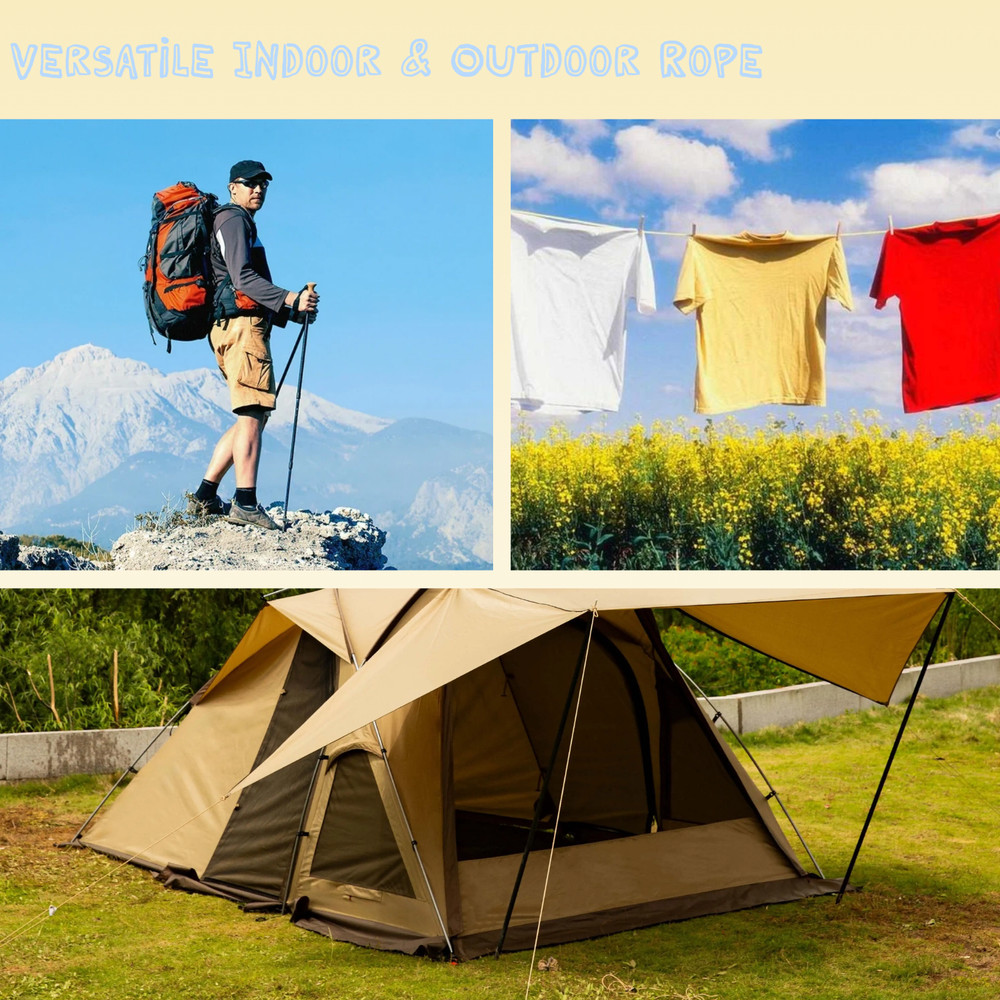 5/8'' 140FT Polypropylene Solid Braid Rope Black White