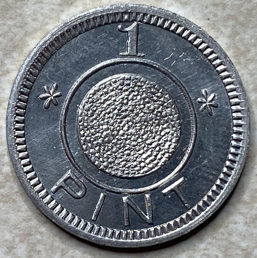 T9249 1 Pint, Unknown  Anillo Restrike Arcade Token