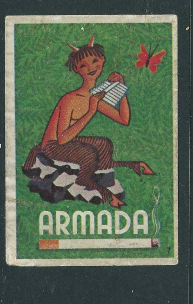 Armada Cigarettes Match Box Label
