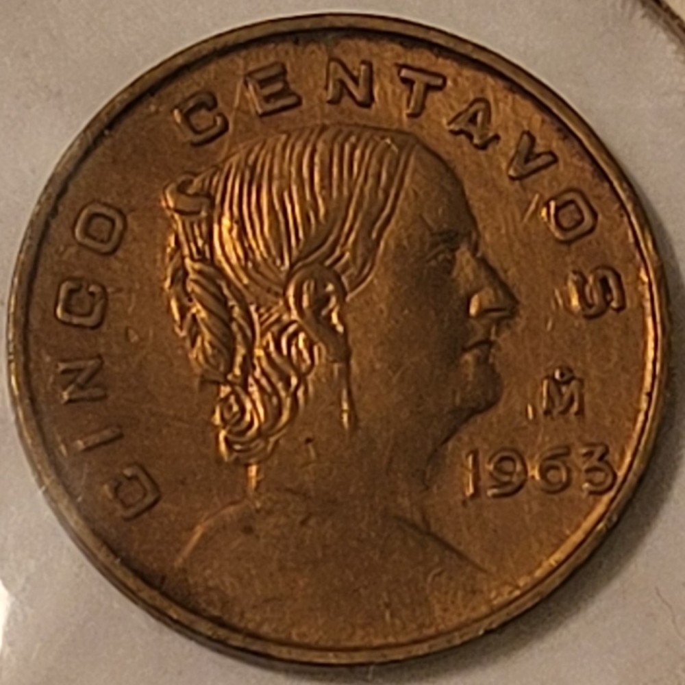 Mexico 1963 Mo 5 Centavos Coin