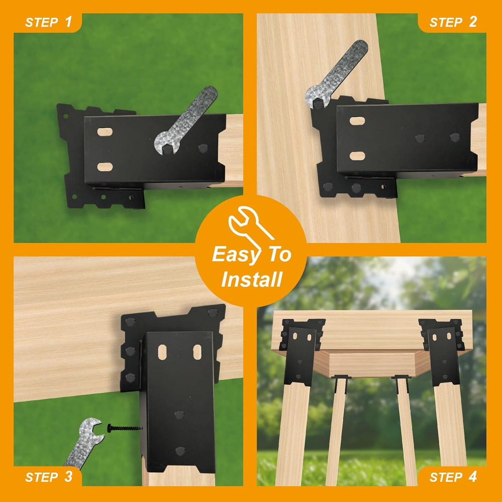 4X4 Outdoor Multi-Use Angle Brackets,Platform Bracket for Hunting Blinds, Shooti