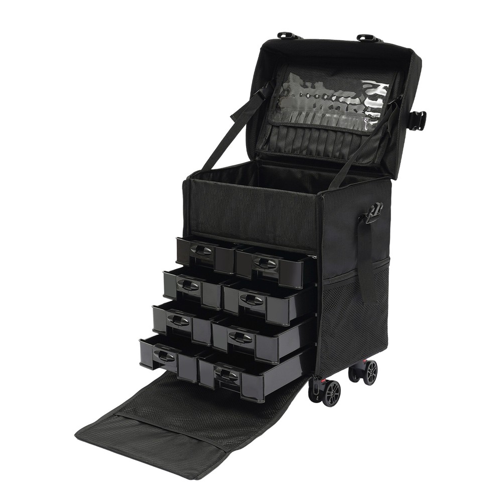 Makeup Case Professional Rolling Cosmetic Case with Drawers Travel Trolley